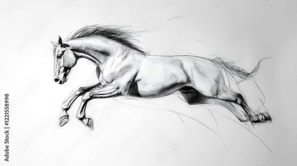 Fototapeta premium Dynamic Horse Illustration
