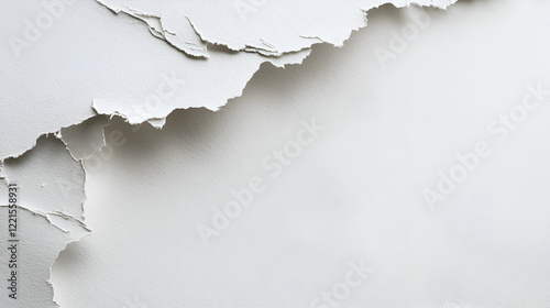 Wallpaper Mural Abstract texture of torn white paper.  A minimalist background with a rough, uneven edge. Torontodigital.ca