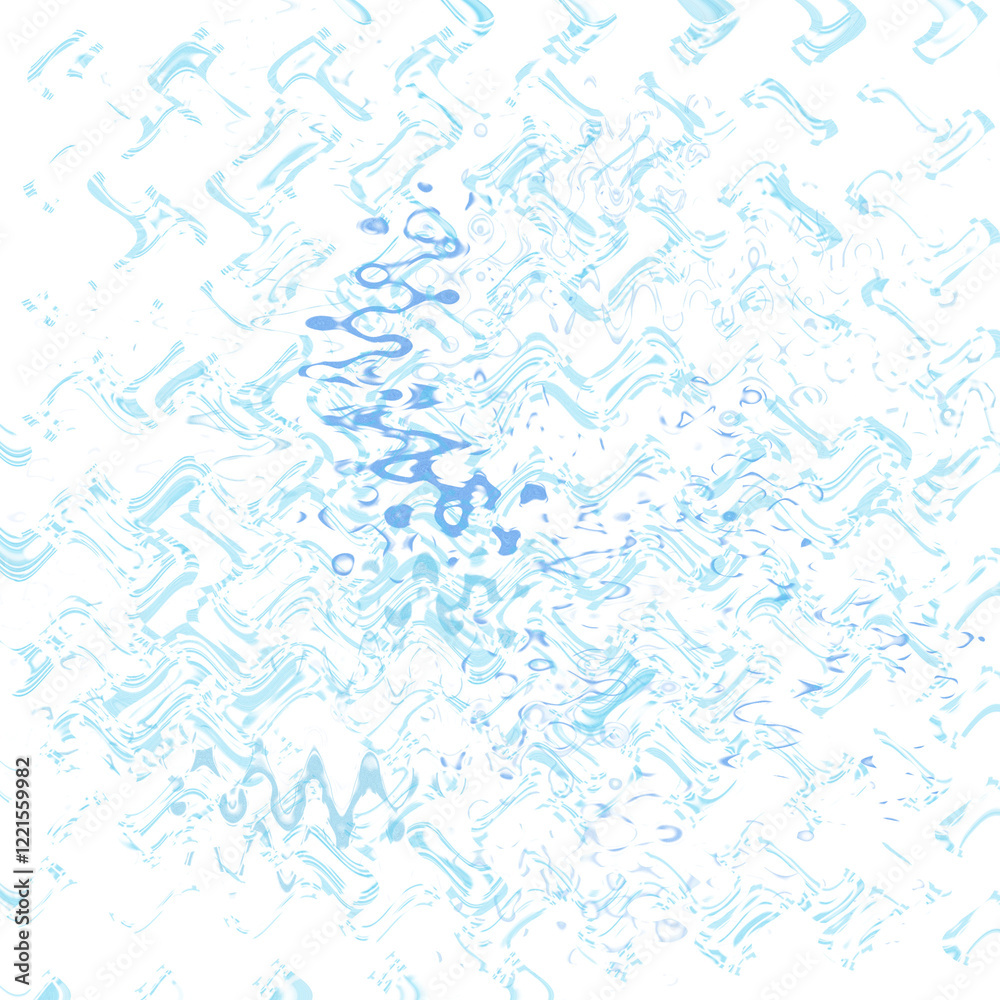 Fototapeta premium An abstract transparent psychedelic wavy liquid splatter design element overlay.