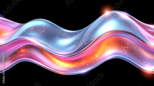 Abstract waves of molten metal in silver and rose gold, reflecting soft light.