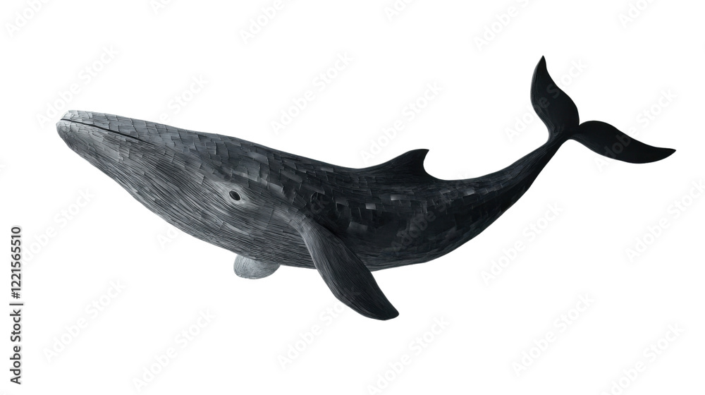 Fototapeta premium Whale on transparent background