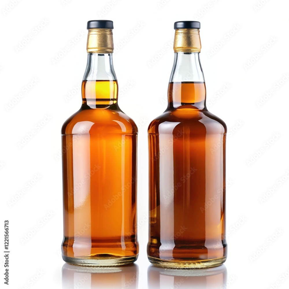 Whiskey bottles with amber liquid - Two whiskey bottles with amber liquid, ideal for premium liquor, spirits, and high-end beverages.
Whiskey bottles with amber liquid - Two whiskey bottles with amber liquid, ideal for premium liquor, spirits, and high-end beverages.