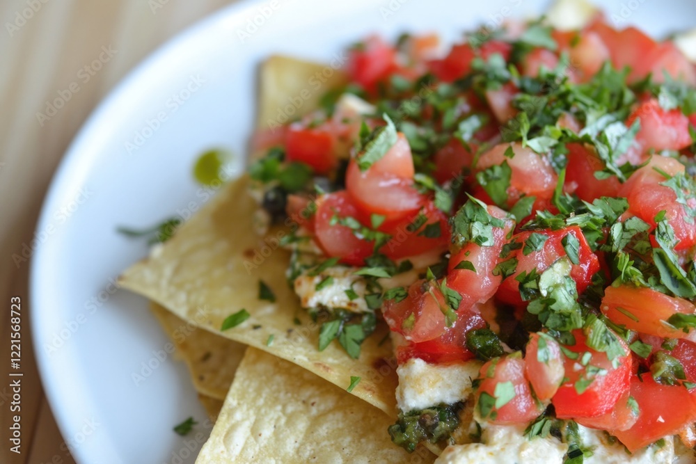 A simple dish of tortilla and fresh tomatoes on a white plate A simple dish of tortilla and fresh tomatoes on a white plate