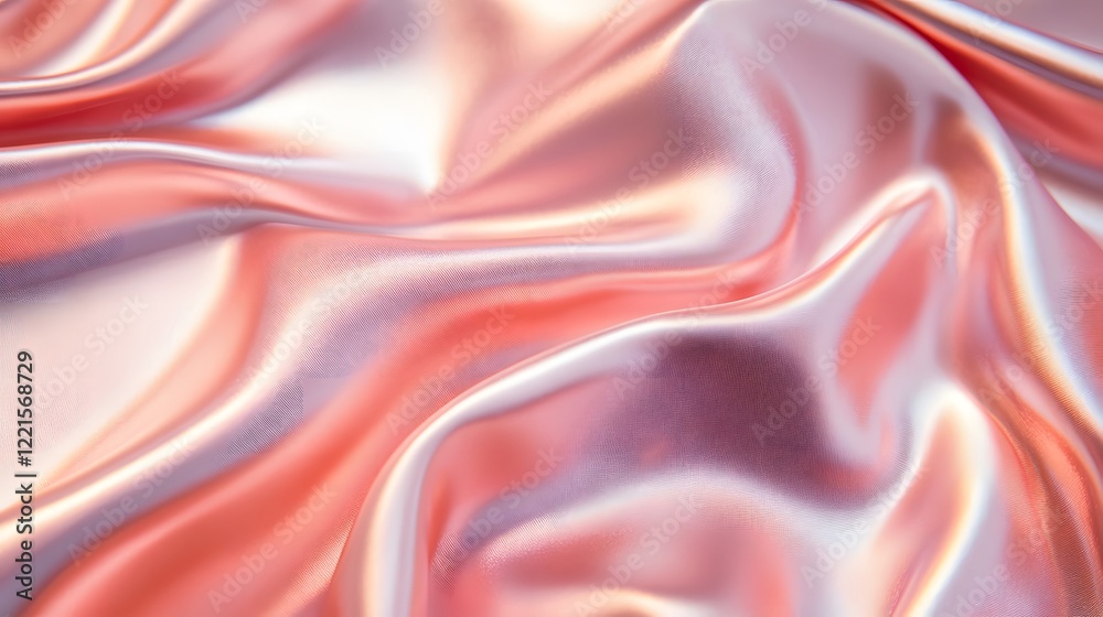 Fototapeta premium ピンクの光沢サテン生地のエレガントな質感