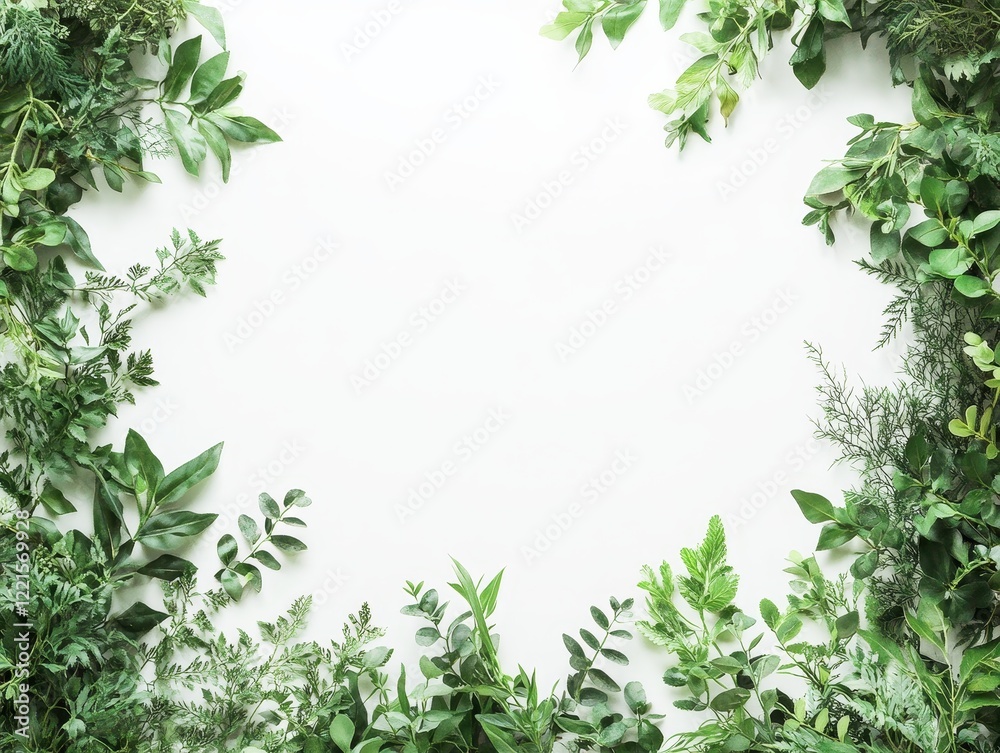 Naklejka premium Lush Tropical Foliage Showcasing a Variety of Green Plants in a Botanical Garden Setting on a Sunny Day