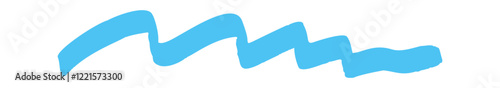 Blue color highlighter underline accentuation