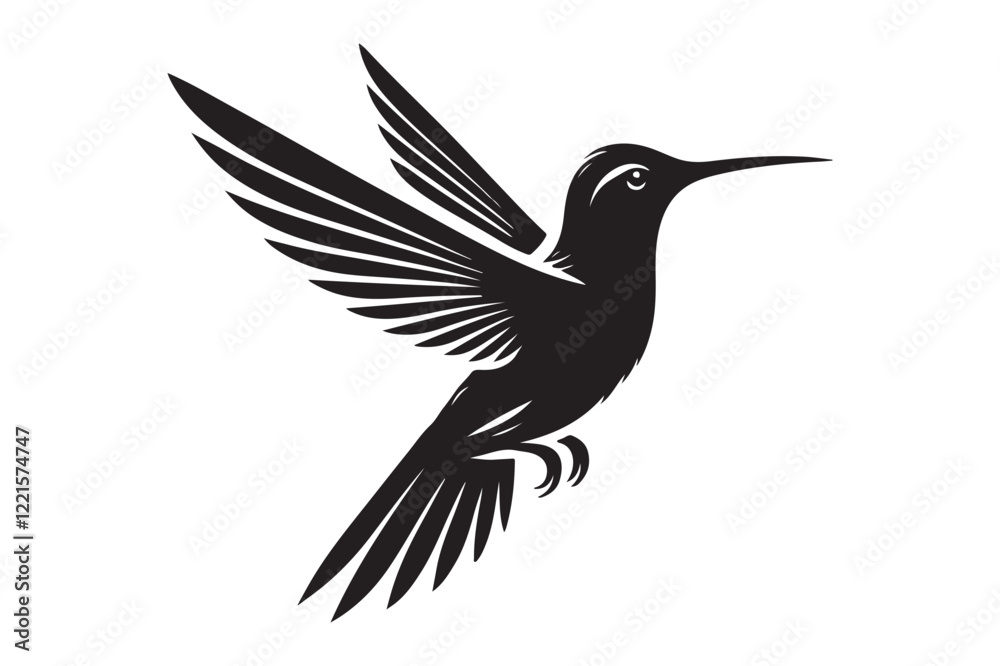 Humming bird silhouette Humming bird silhouette