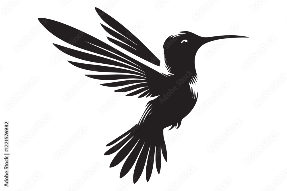 Obraz premium Humming bird silhouette