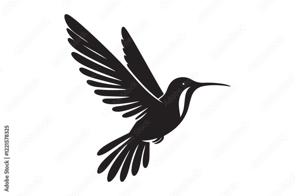 Obraz premium Humming bird silhouette