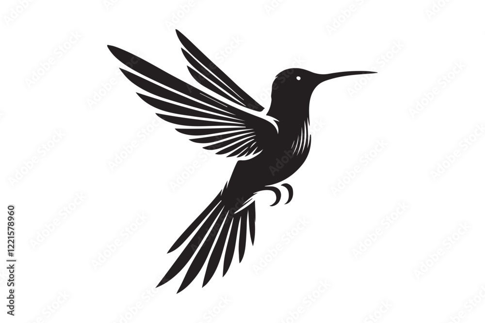 Humming bird silhouette Humming bird silhouette