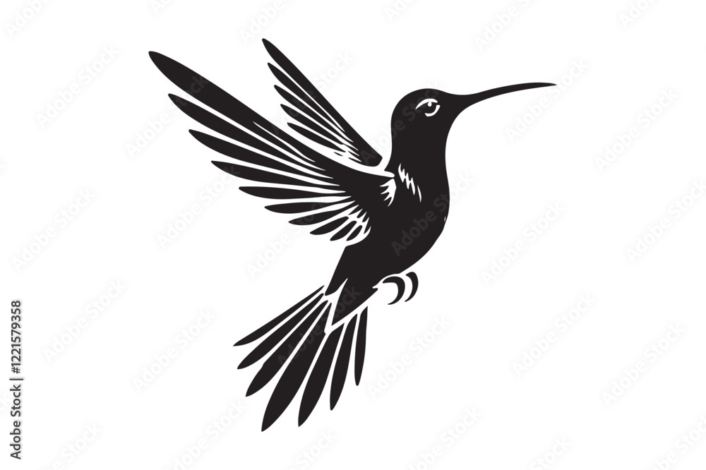 Humming bird silhouette Humming bird silhouette