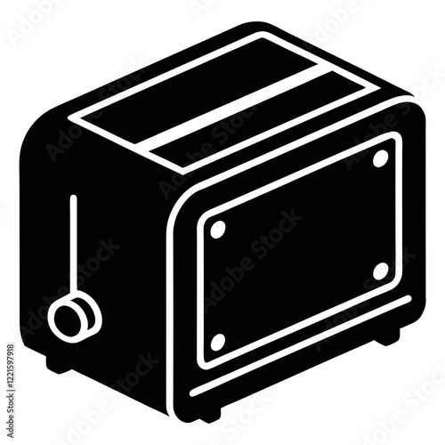 illustration of a toaster with a mixer