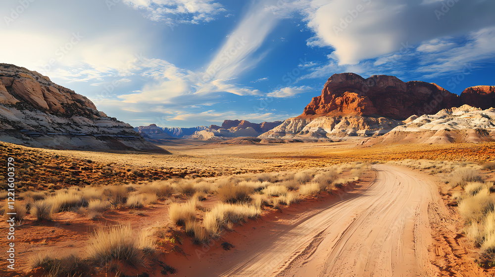 Naklejka premium Png majestic red rock desert landscape. Majestic Desert. Illustration