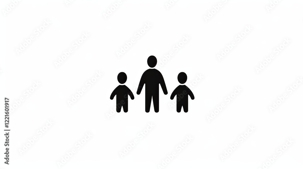 family icon with two adults holding hands and one child family icon with two adults holding hands and one child