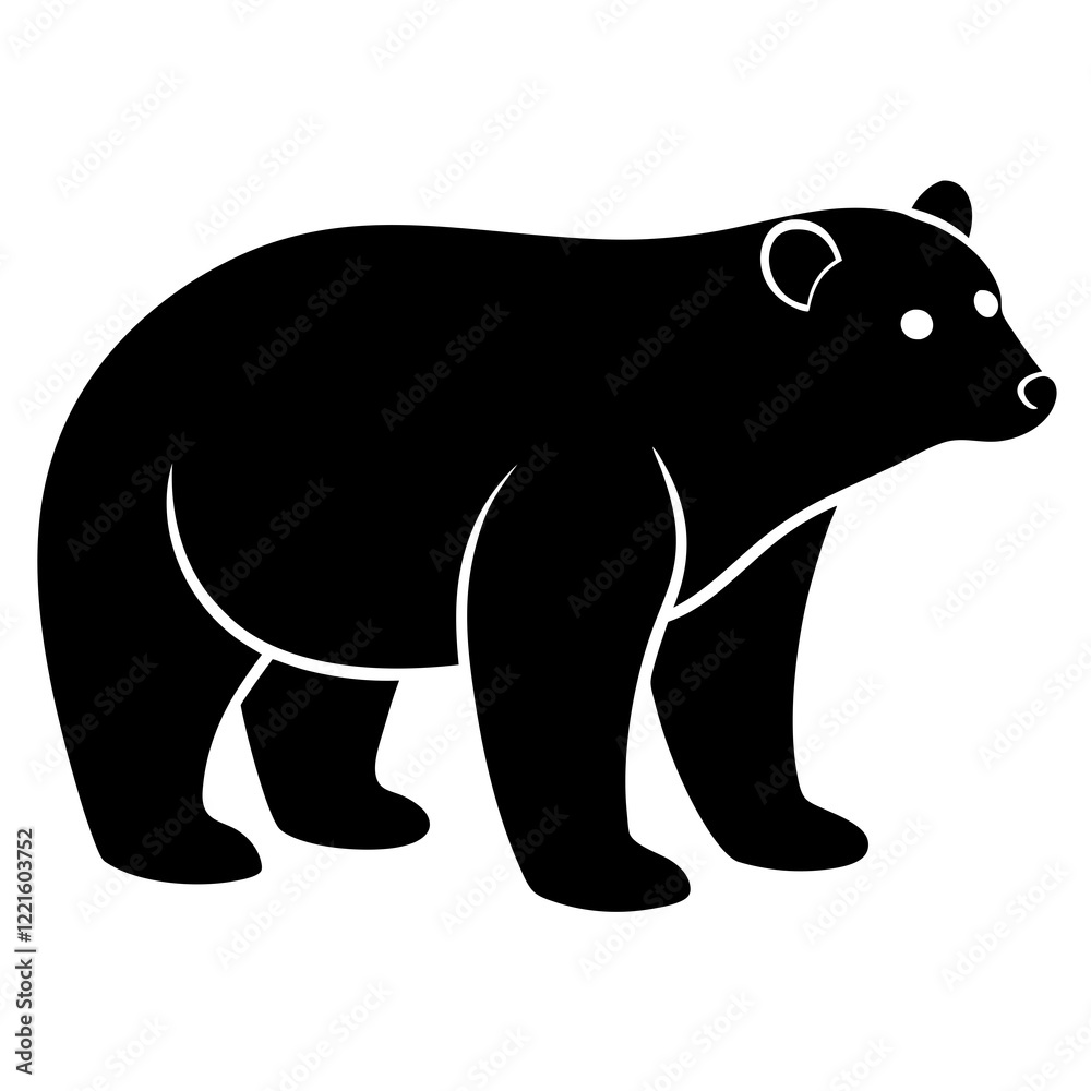 silhouette of a bear