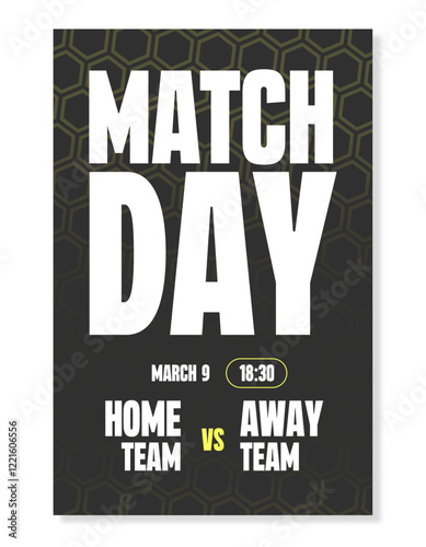 sports match information template game day vector tournament poster design photo