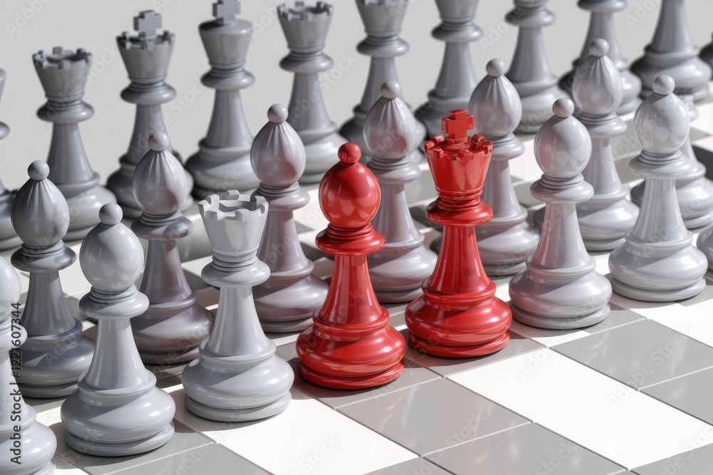 A Sea of White Kings with a Singular Red Monarch A Sea of White Kings with a Singular Red Monarch