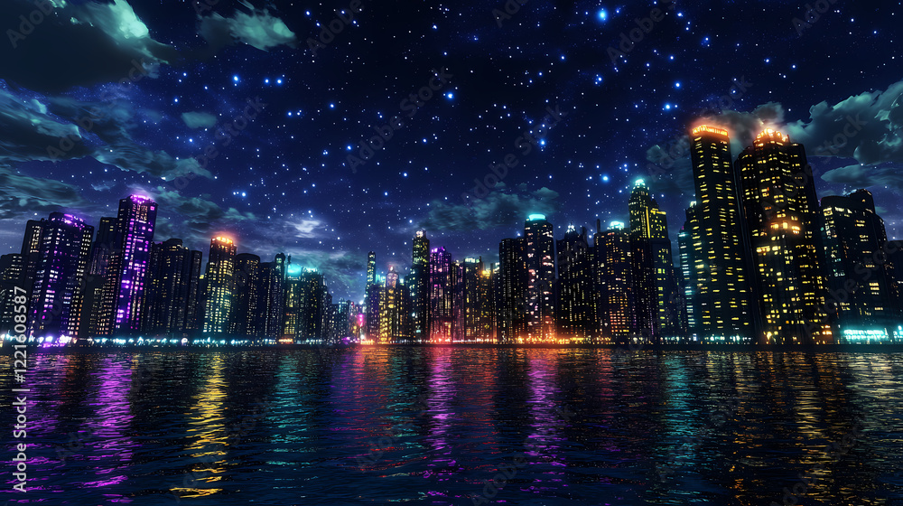 Fototapeta premium glow midnight sky