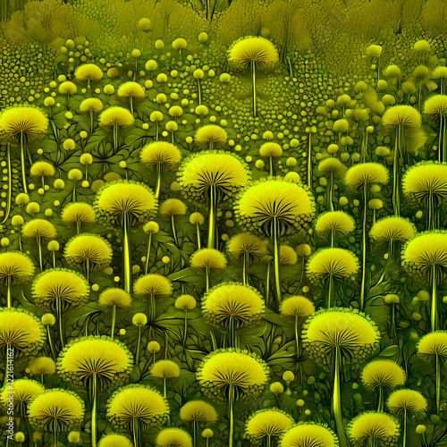 Background - Field of Dendelions photo