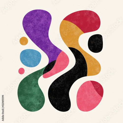 Wallpaper Mural Abstract colorful shapes background illustration Torontodigital.ca