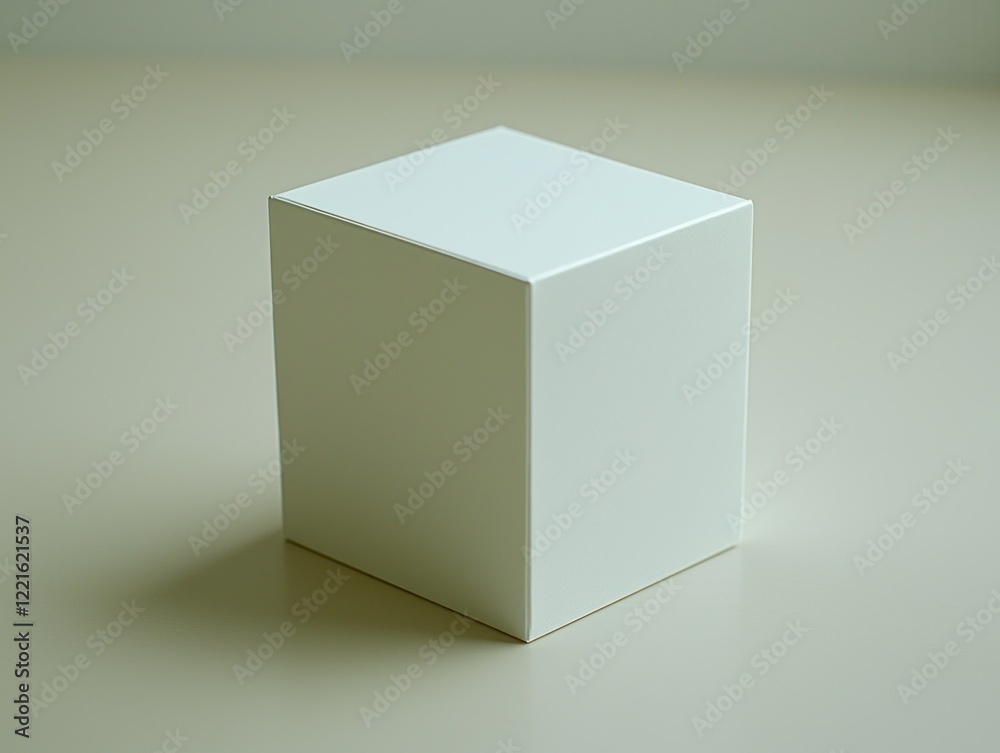 White cube mockup, studio, neutral background, product display White cube mockup, studio, neutral background, product display