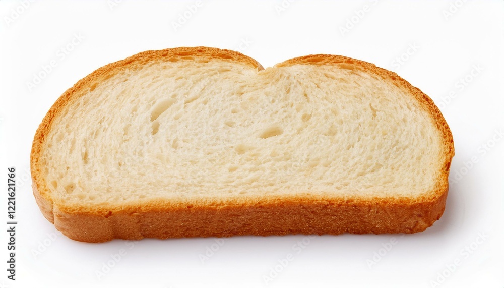 A single slice of toasted bread, golden brown crust and soft interior. A single slice of toasted bread, golden brown crust and soft interior.