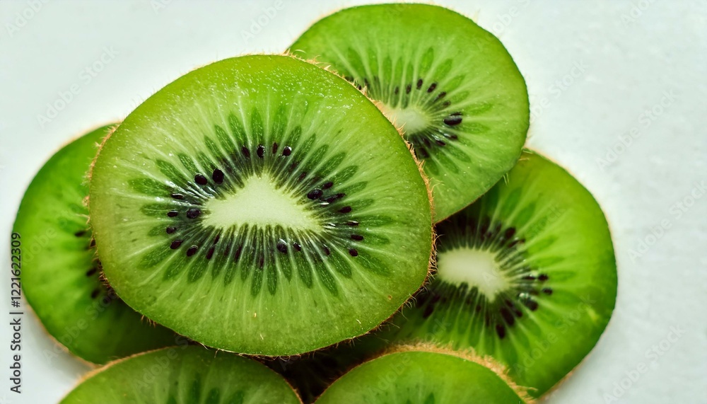 Fototapeta premium Juicy Slices of Fresh Kiwi Fruit