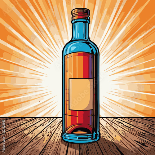 glass bottle vector for design needs 