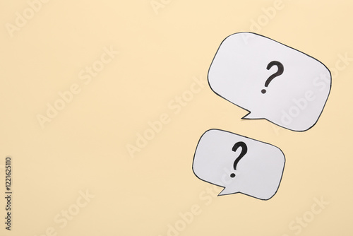 Free Download Speech bubbles with question marks on color background - GFXLoad