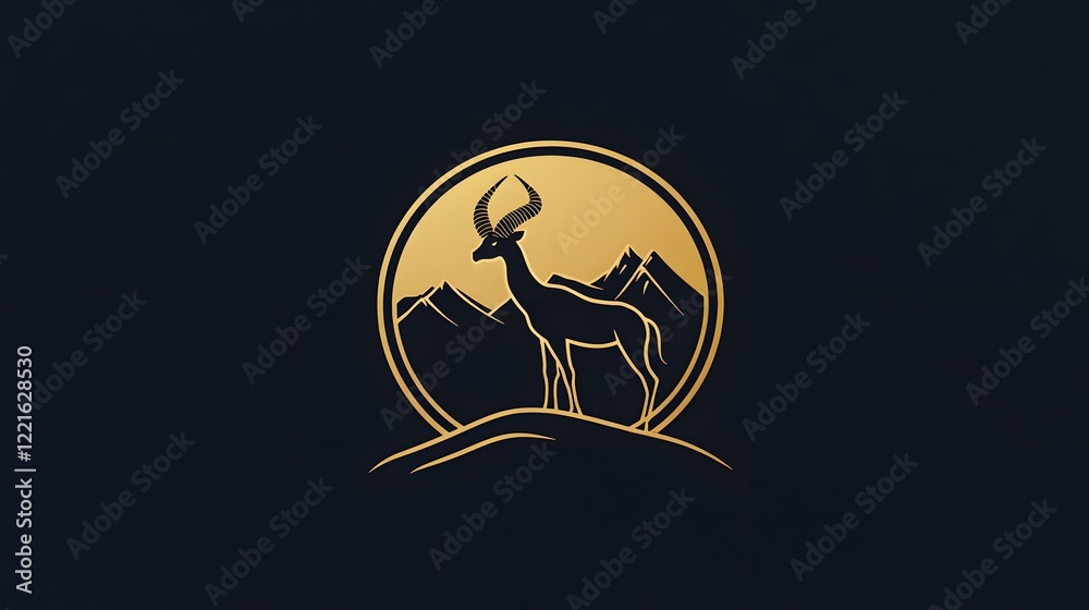 Oryx logo design template. Awesome a oryx with mountain logo. A oryx line art logotype.
Oryx logo design template. Awesome a oryx with mountain logo. A oryx line art logotype.
