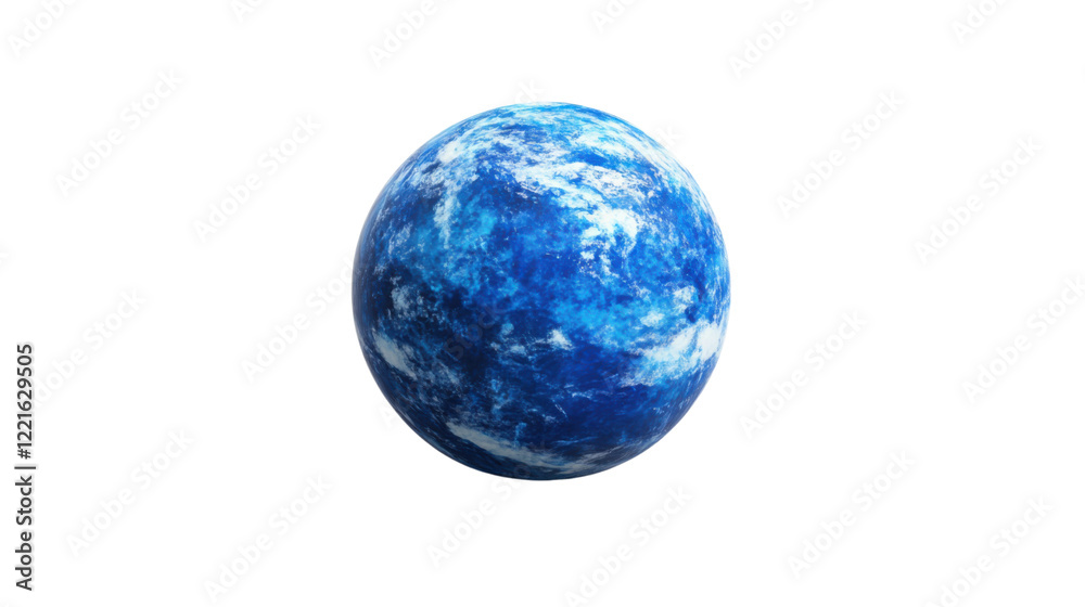 Blue planet on transparent background Blue planet on transparent background