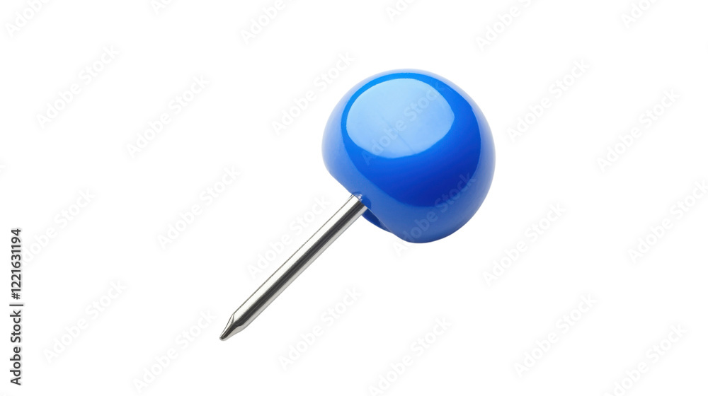 Blue pin on transparent background Blue pin on transparent background
