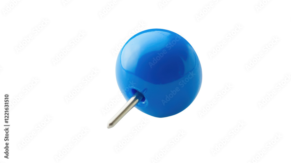 Blue pin on transparent background Blue pin on transparent background