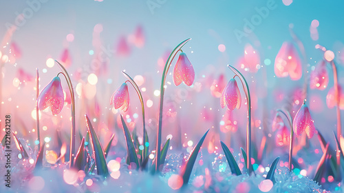 january birth flower snowdrop neon cyberdelic