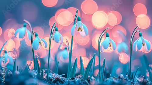 january birth flower snowdrop neon cyberdelic