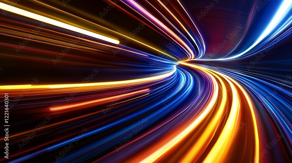 Abstract Swirling Light Trails Speed and Motion Abstract Swirling Light Trails Speed and Motion