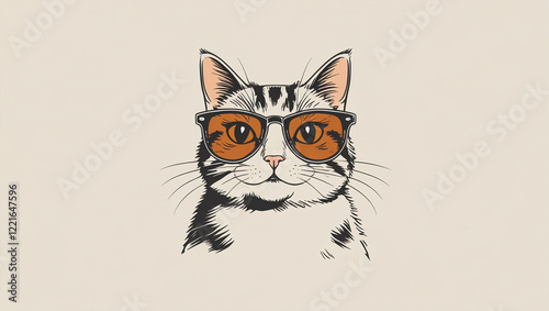 a_small_cat_wear_a_sun_glass_