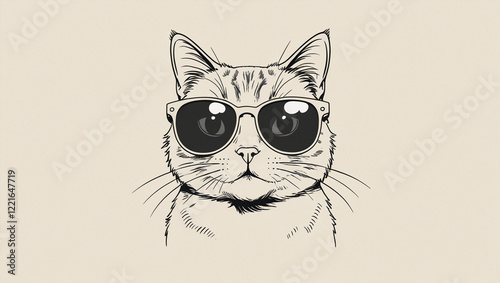 a_small_cat_wear_a_sun_glass_