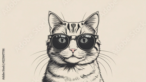 a_small_cat_wear_a_sun_glass_