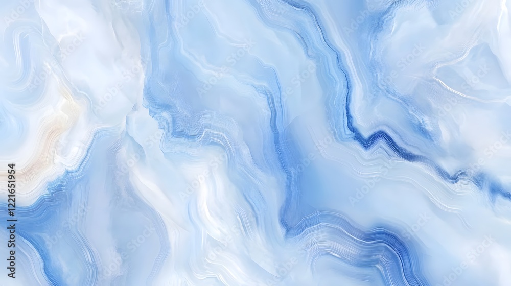 Obraz premium Abstract Blue and Beige Swirl Pattern