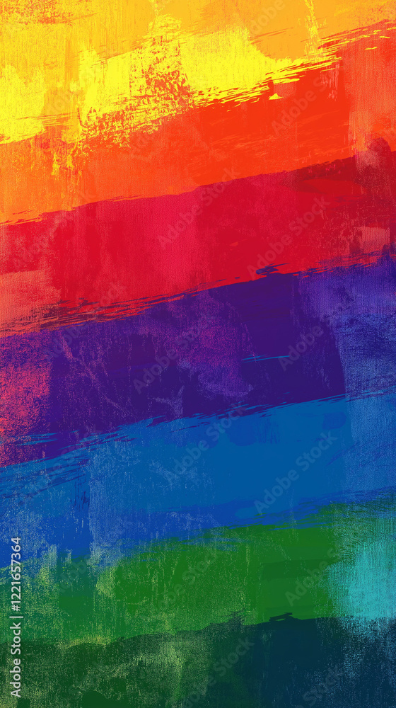 Vertical background with rainbow colors and paint textures