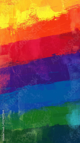 Obraz na płótnie Vertical background with rainbow colors and paint textures w salonie