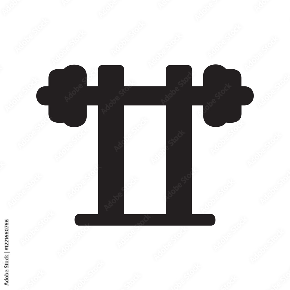 Obraz premium Gym equipment icon. Gym equipment vector set sign symbol