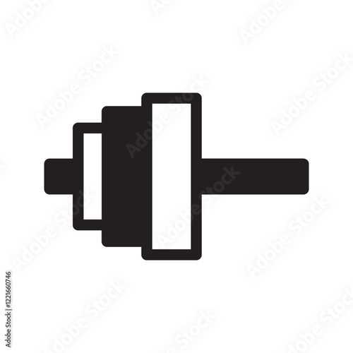 Barbell and Dumbell icon design element suitable for websites, print design or app