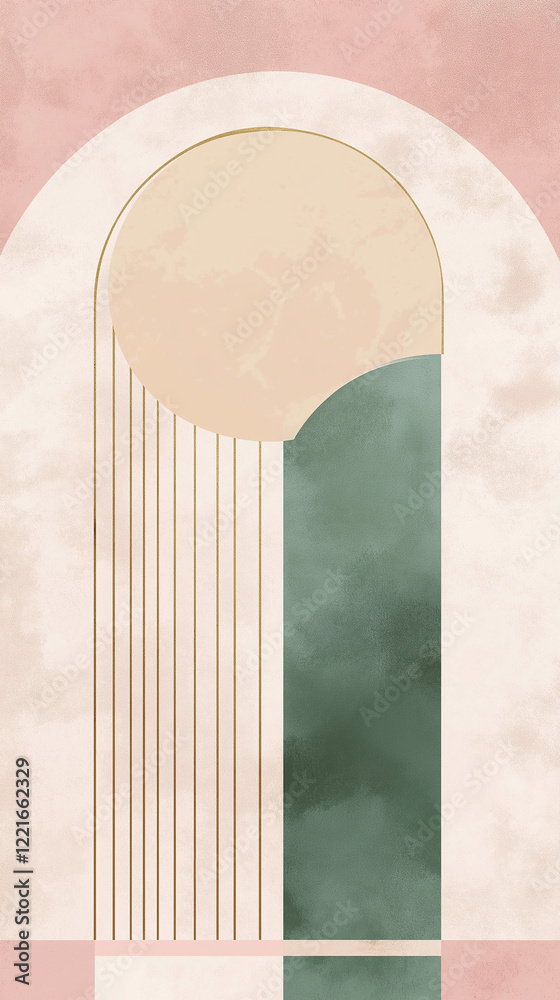Vertical background of arch shapes and lines