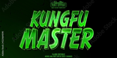 Kungfu editable text effect, customizable master and martial 3d font style