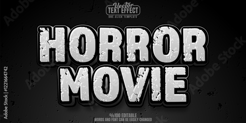 Horror editable text effect, customizable scary and spooky 3d font style