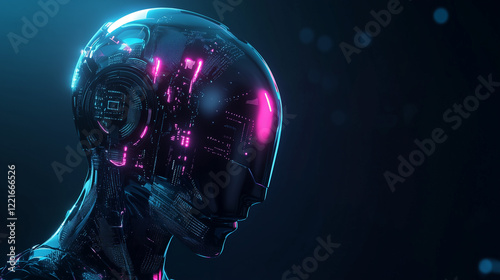 A stylish AI banner, robot. 