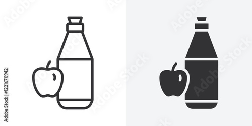 Apple cider vinegar Icon Outline vector sign