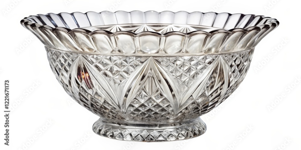 Obraz premium Crystal Glass Bowl with Cut Design
